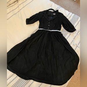 Retro Black Shirt Dress | Tatyana Clothing Lily Dress M